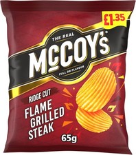 McCoys Flame Grilled Steak Flavour Crisps Large Bags  20 x 65gm