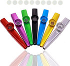 7 Pcs Metal Kazoos with 20Pcs Kazoo Flute Diaphragms,Musical Instruments,Good