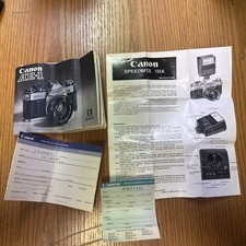 Vintage Canon AE-1 AE1 camera instructions  owner's manual guide paperwork