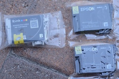 3pc lotEpson 200 Ink Cartridge Genuine Black & Yellow plus aftermarket 200XL Blk