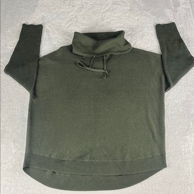 Cynthia Rowley Women's size 1X Forest Green Cowl Neck Sweater NWT