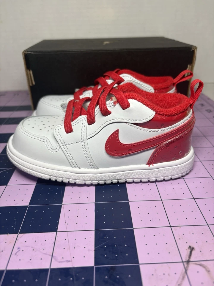 Toddler Nike Air Jordan 1 Low Alt SE (TD) Grey/Red (FN9771 018) Size 10c NWB - Image 3 of 4
