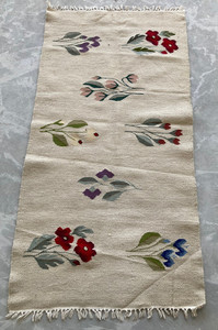 Vintage Traditional Handmade Beautiful Floral Kilim Floor Rug Carpet 143x72 cm