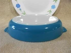 PYREX 10-oz HORIZON BLUE PIXIE Corning 700 ml AuGratin Dish Milkglass Baker