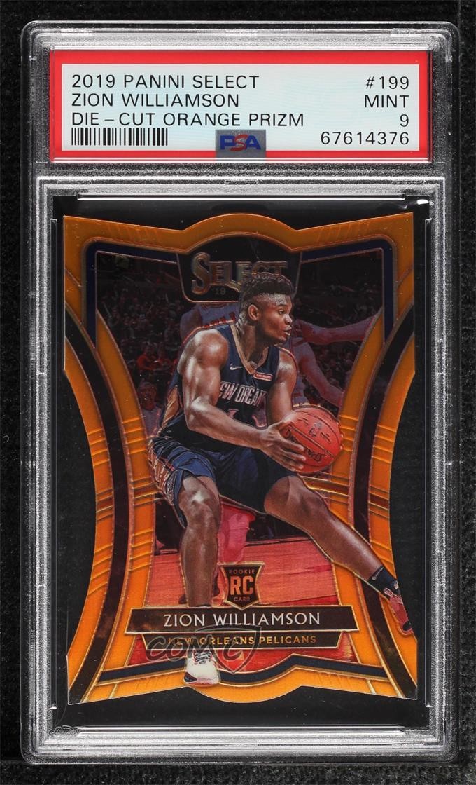 2019 Select Premier Level Orange Prizm 22/65 Zion Williamson #199 PSA 9 MINT fv8