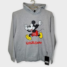 Lululemon x Disney Mens Steady State Mickey Hoodie XL Light Gray Limited Ed NEW