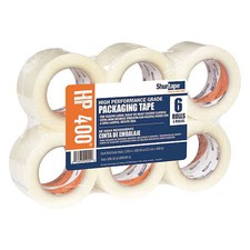 Shurtape 207845 Carton Sealing Tape, 2.5 Mil, Clear, Pk6