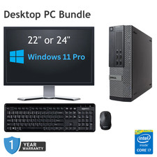 FAST Desktop PC Bundle Core i5/ i7 64GB RAM 2TB SSD SFF WIFI Windows 11 Computer