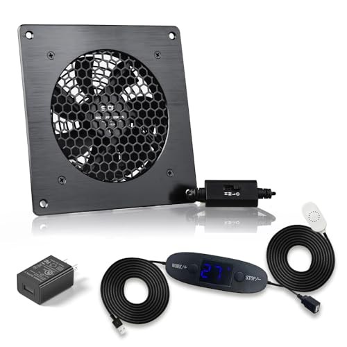 120mm USB Quiet Cabinets Cooling Fan System 6" Thermostat(0-60℃)+1pcs 120mm FAN
