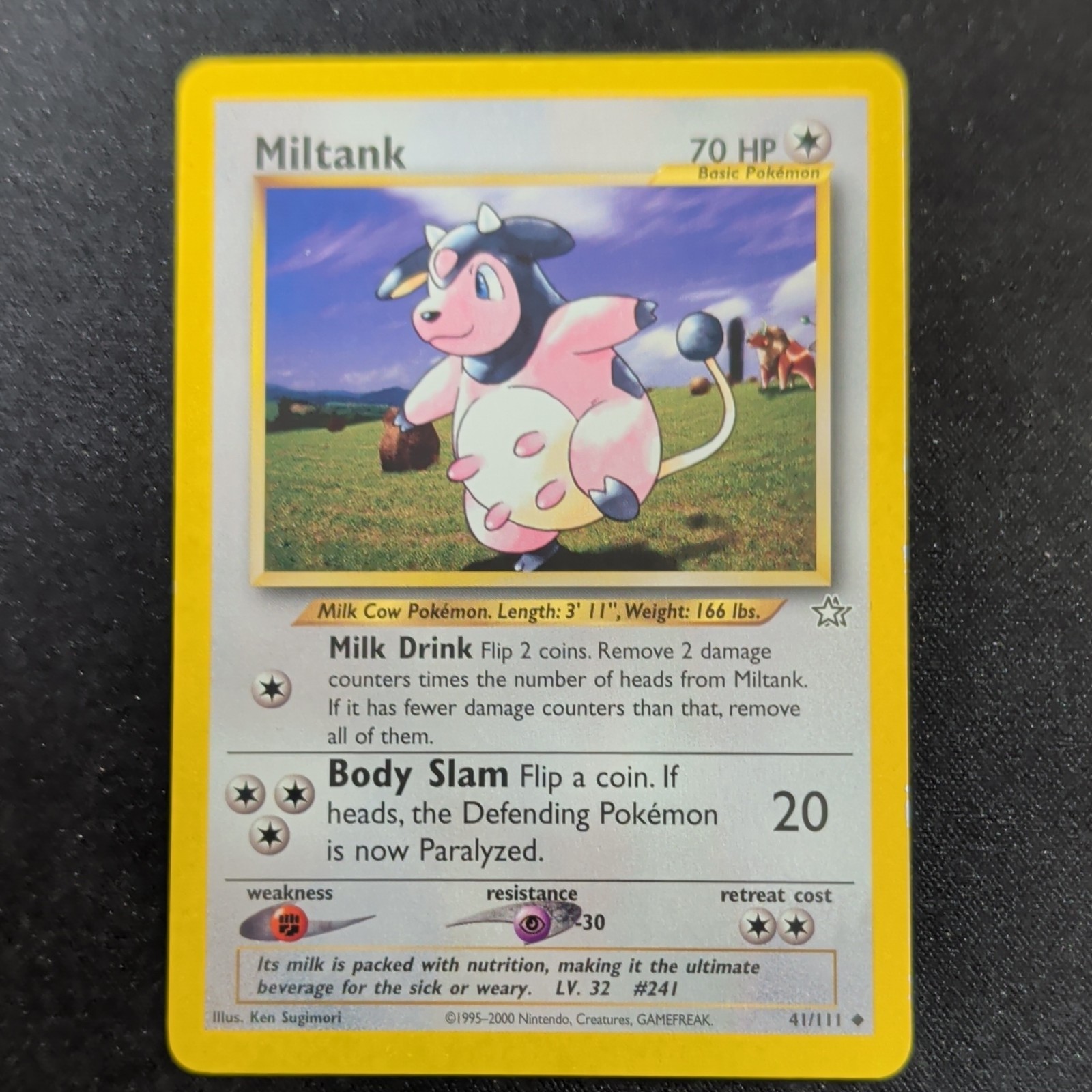 Pokémon Miltank Basic Uncommon Neo Genesis 41/111 Regular HP70 Ken Sugimori