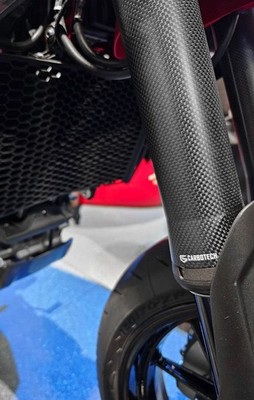 GS Carbotech Carbon Fiber Fork Protectors - Ducati Hypermotard 698/RVE (24-25)