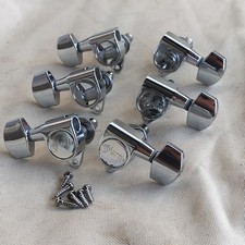 6 Genuine “Martin” Logo Acoustic Guitar Bolt On Chrome Tuners D12 D-15 D16 DR D1