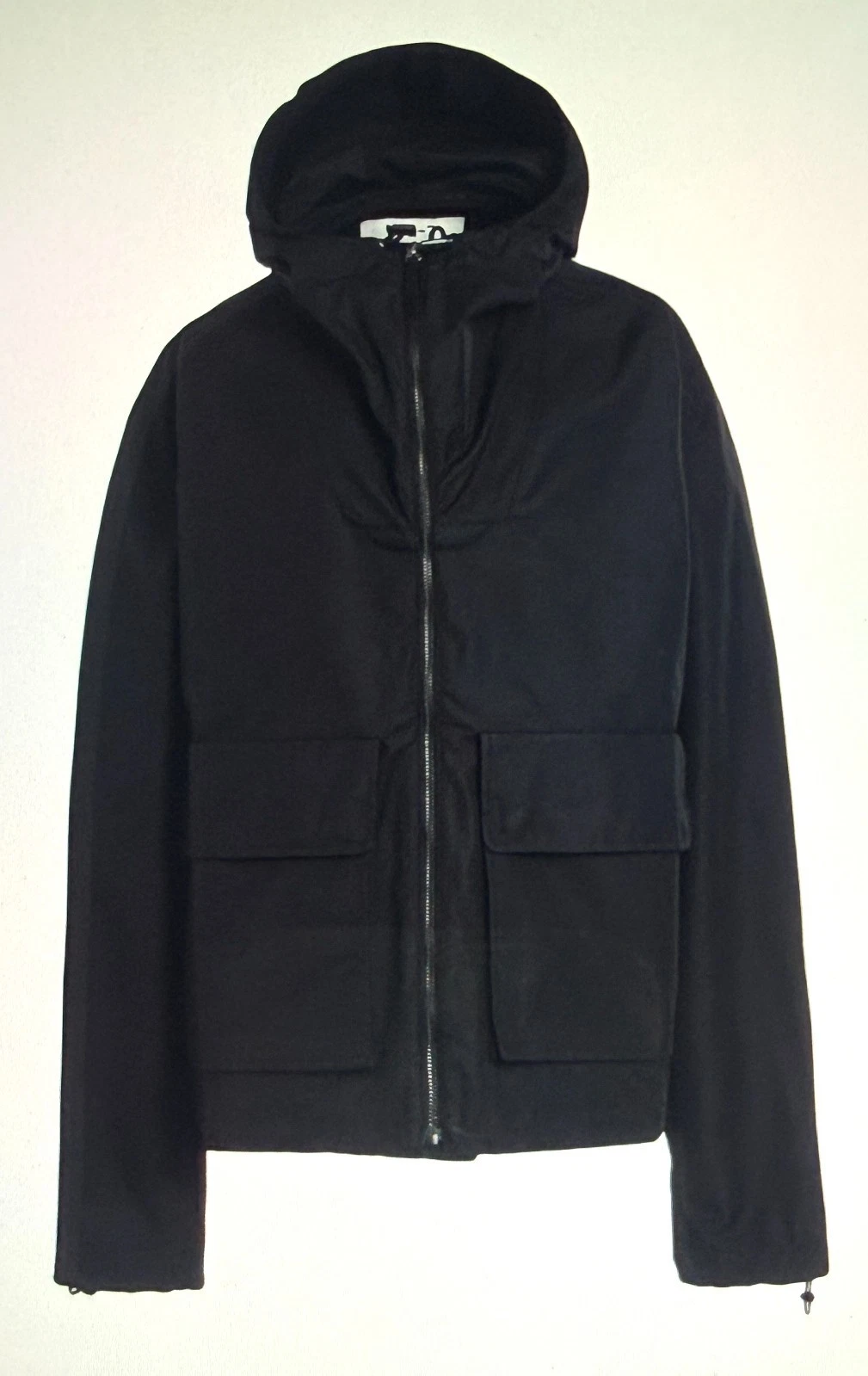 ANTI-DO-TO Unisex XL Black Hooded Rain Jacket  Made in Italy MSRP $250.00  #104 image 4