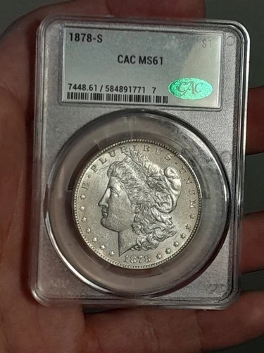 1878- S $1 Morgan Silver Dollar CAC MS61