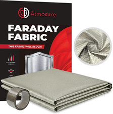 Faraday Fabric  Tape Kit, 1 Yard 44 X 36 In - EMF Blocker and RF Shielding fo