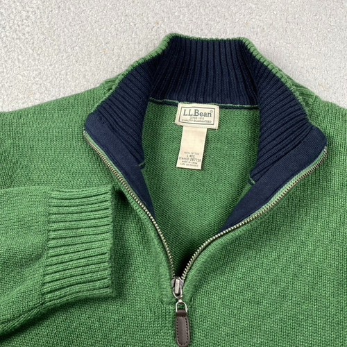 vintage LL BEAN 1/4 Zip THICK HEAVY Fleece Pullover Jacket Sweatshirt men XL