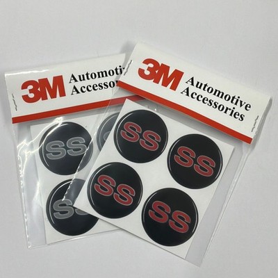 4 PCS SS Super Sport WHEEL EMBLEMS Wheel CENTER CAP Domed Decals stickers  by 3M