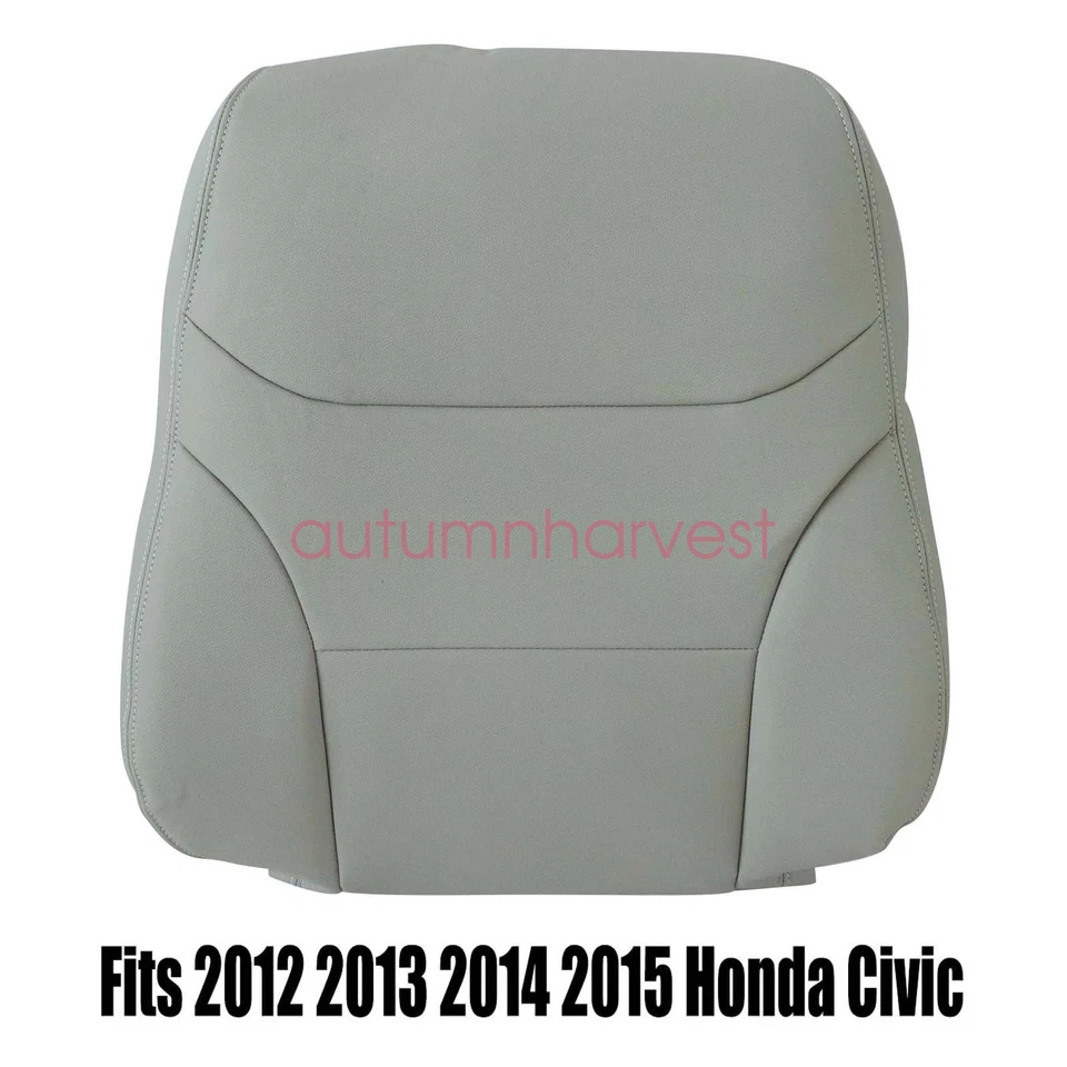Cubierta de asiento de cuero con tapa del conductor para Honda Civic EX EX-L gris 2012 2013 2014 2015 Foto 2 de 4