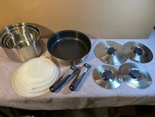 15 pc Compact Fagor Stainless Steel Cookware Set-Great for Boats, RVs, Campers