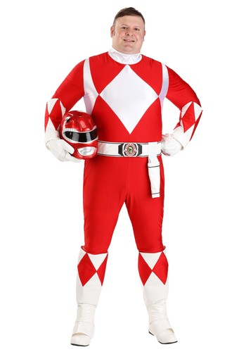 Plus Size Authentic Power Rangers Red Ranger Costume for Men | eBay