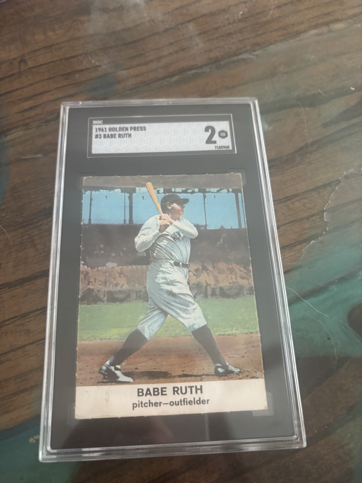 1961 BABE RUTH Golden Press Vintage Baseball Card. PSA 2 🐐 Historic Card view 3