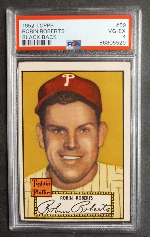 1952 Topps - #59 Robin Roberts - HOF - PSA 4 VG-EX