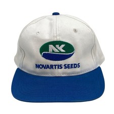 Vintage NK Northrup King Company Novartis Seeds Snapback Hat 2-Tone