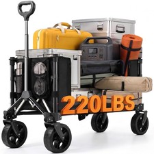 Ultra Compact Collapsible Wagon Cart, Lightweight Foldable Wagon with All Ter...