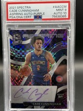 2021-22 Panini Spectra - Aspiring Autographs Cade Cunningham Purple Prizm /35 RC