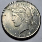 1925-P PEACE Liberty $1 Dollar 90% Silver Coin ~ Orig Hi Grade Uncirculated BUnc