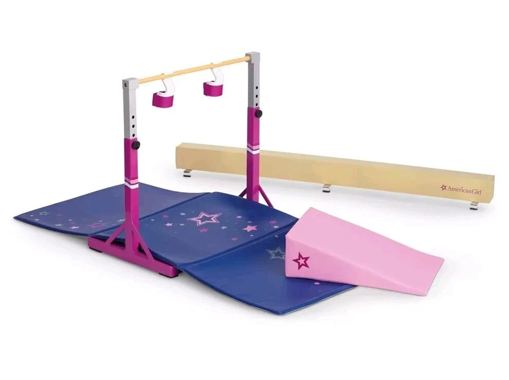 American Girl Retired Gymnastics Set balance beam bar mat Li