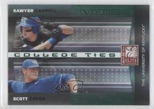 2008 Donruss Elite Extra Edition College Ties Green Sawyer Carroll Scott 0l2