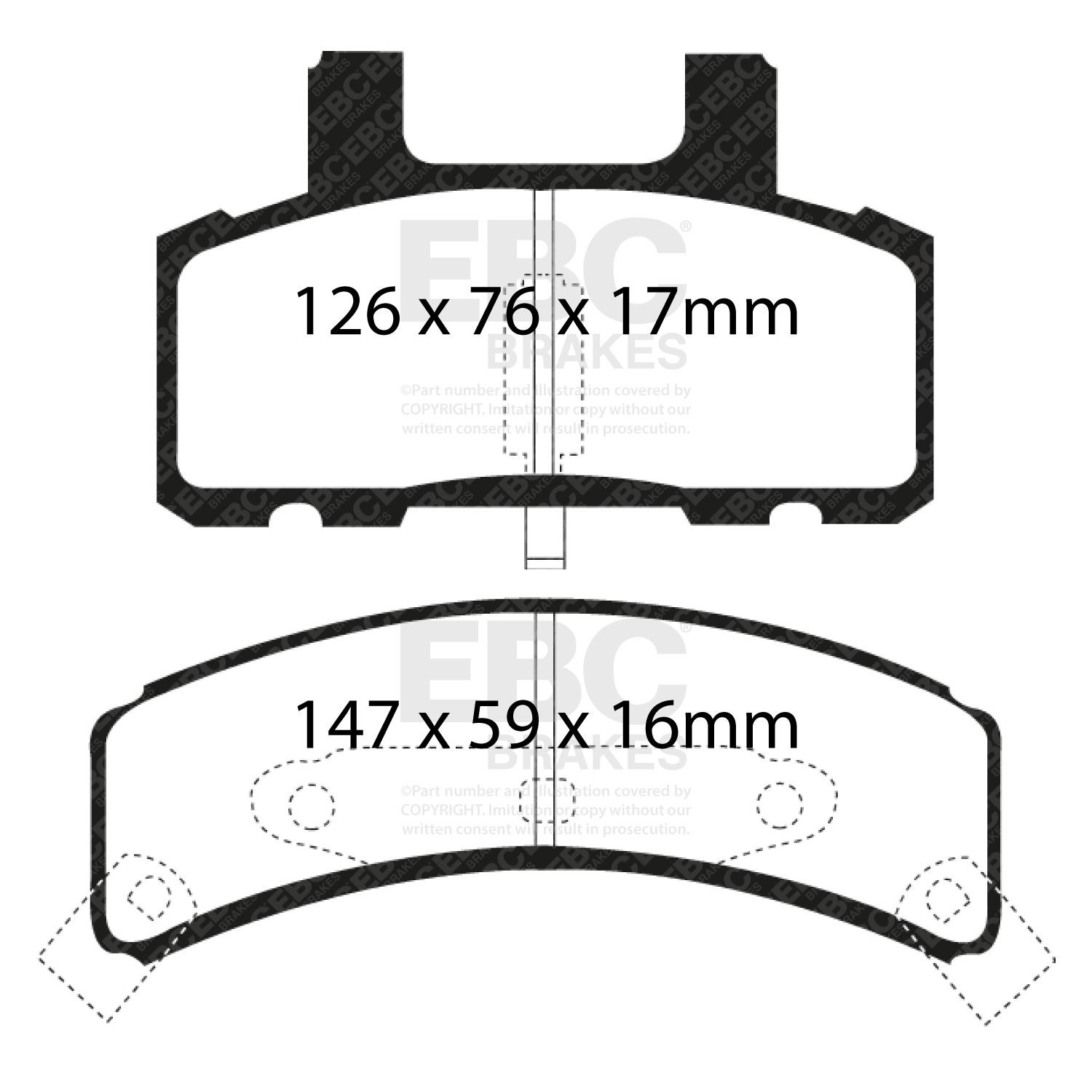 EBC PD03KF280 HIGH PERFORMANCE BRAKE KIT Front