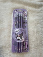 Sanrio Kuromi HB pencil sharpener 12 pieces with eraser