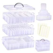 Bead Organizers and Storage, 56 Pcs Small Plastic Containers with 1.4 Sizes
