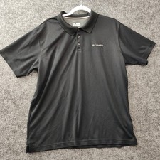 Columbia Omni-Wick Polo Shirt Mens Large Black Short Sleeve Performance Outdoor