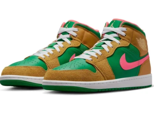 Jordan 1 SE Mid Wheat Watermelon | eBay