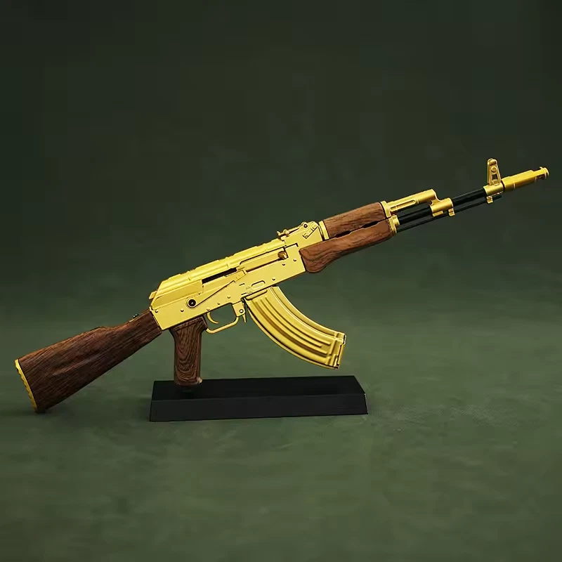 Nuevo 1:3 Die Cast AK-47 Coleccionable Miniatura Pistola No Cabra Modelo Juguete Foto 3 de 4