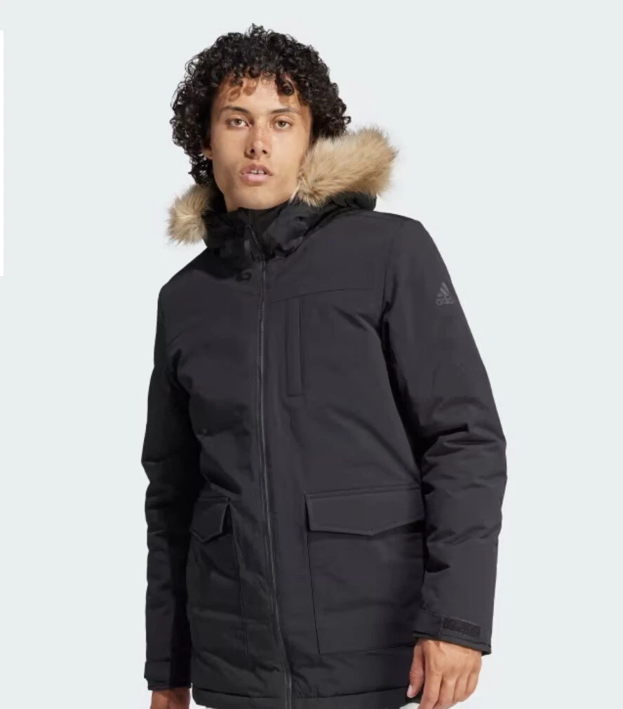 Adidas fur cheap hooded jacket
