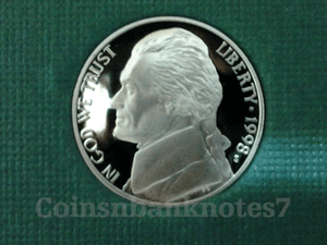 1995 S JEFFERSON NICKEL GEM DCAM PROOF from PROOF Set