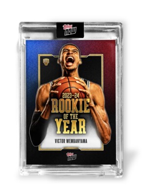 2023-24 TOPPS NOW Basketball Victor Wembanyama-VW-6 Rookie Of The