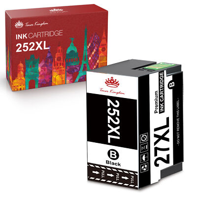 1PK 252XL Black Ink Cartridges Compatible For Epson WorkForce WF-3630 7620 7110