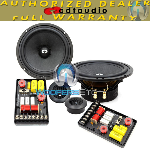CDT AUDIO HD-62 NEW 6.5" 2 WAY COMPONENT SPEAKERS HD62 HIGH DEFINITION ...