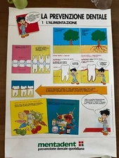 MANIFESTO, POSTER, POSTERS 1987 DENTAL PREVENTION FEEDING MENTADENT, GIBBS
