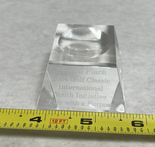 Earth 3" Globe World Sphere Paperweight Etched Frosted Clear Crystal Glass Gift - Picture 13 of 15