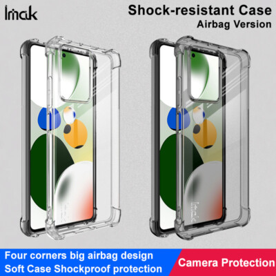 IMAK For Xiaomi POCO X5 Pro 5G Shockproof Clear Airbag Rubber Soft Case Cover