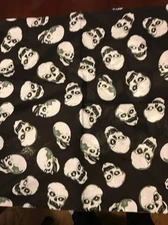 BANDANAS SKULL HEAD BLACK White & Olive HEAD WRAP BIKER SCARF 23x23