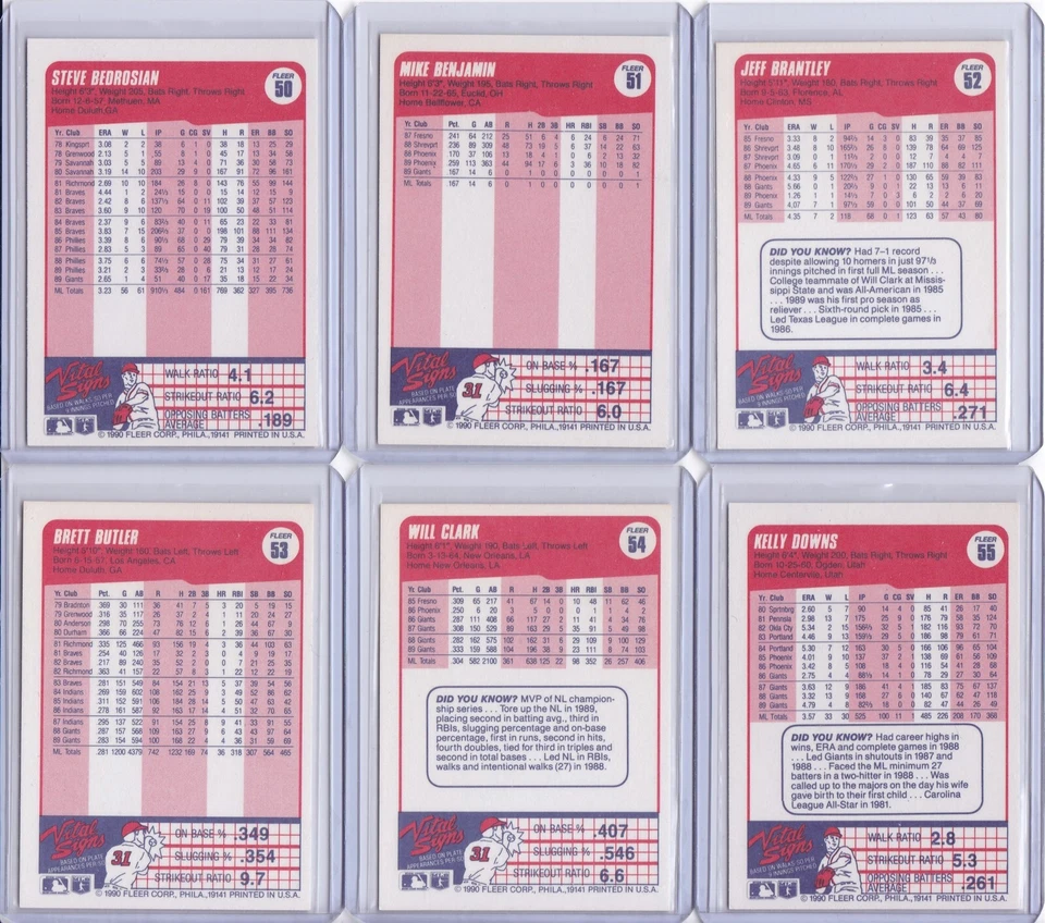 San Francisco Giants 1990 Fleer Baseball Team Set 26 Cards - Image 3 of 4