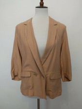LC Lauren Conrad Rose Gold Tan Slouchy Casual Blazer Size 8
