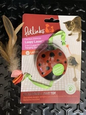 Petlinks Cat Toy 2-in-1 Laser Pointer and Hanging Door Toy Brand New w/Batteries